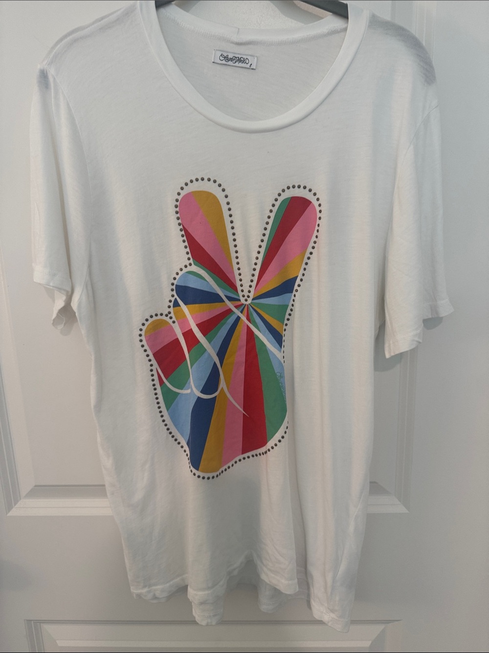 NWOT Lauren Moshi White Branded Tee